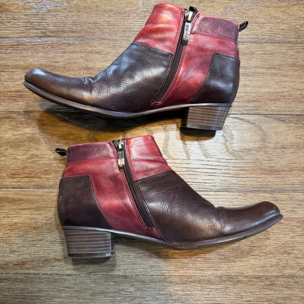 Regarde Le Ciel Stefany Ankle Boots Maroon Brown leather EU‎ 39 US 8.5 - Picture 2 of 11